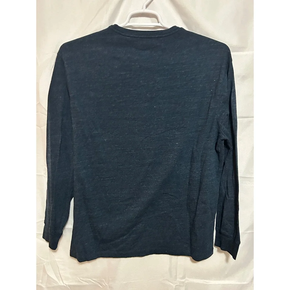 Polo Ralph Lauren Mens Classic Fit V-Neck Long Sleeve‎ T-Shirt Navy Blue Large